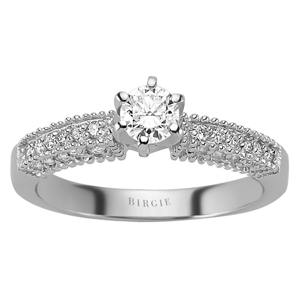 Total 0.60 Carat Diamond Halo Engagement Ring