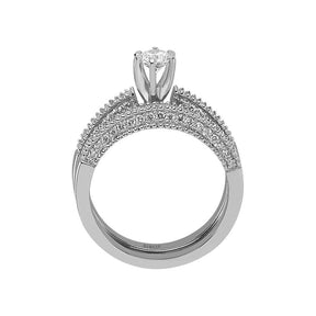 Diamond Solitaire Engagement Ring & Matching Band (0.96ct. TW)