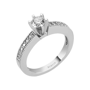 0.47 Carat Diamond Halo Engagement Ring