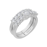 Total 1.56 Carat Diamond Solitaire Ring Wedding Band