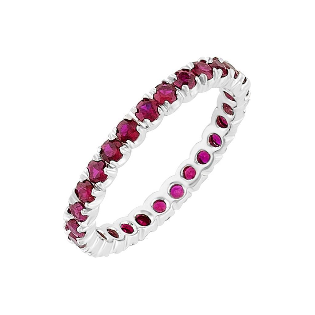 Ruby Stone Eternity Wedding Ring