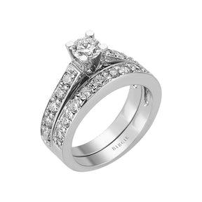 Diamond Solitaire Engagement Ring & Matching Band (1.19ct. TW)