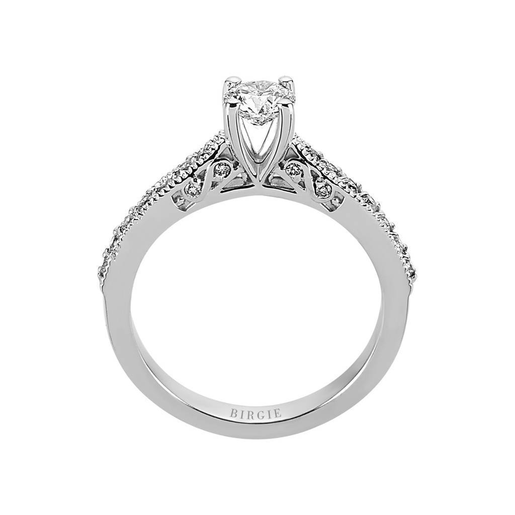 Total 0.72 Carat Diamond Halo Engagement Ring