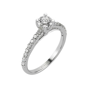 0.75 Carat Diamant Halo Verlobungsring