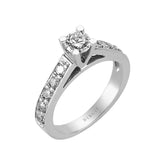 0.77 Carat Diamant Halo Verlobungsring