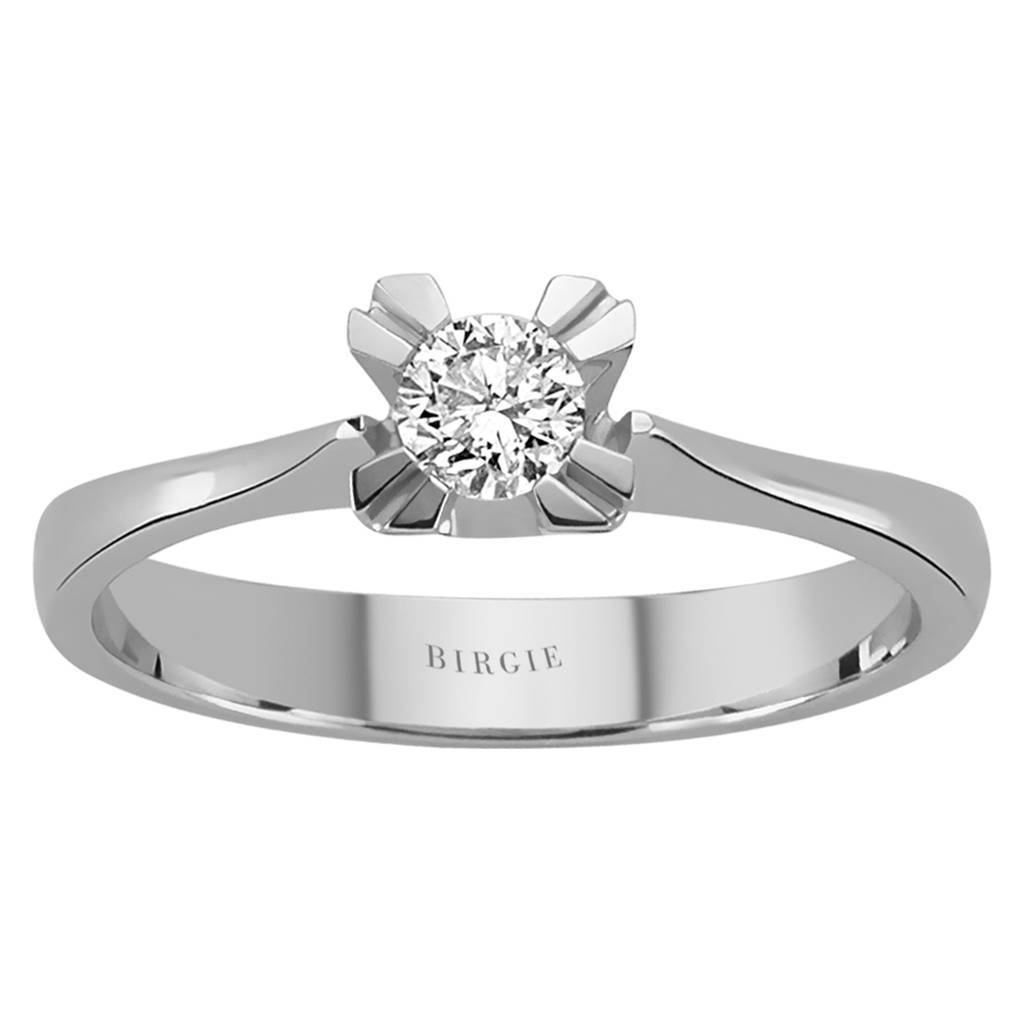 Bague solitaire diamant 0,24 carat