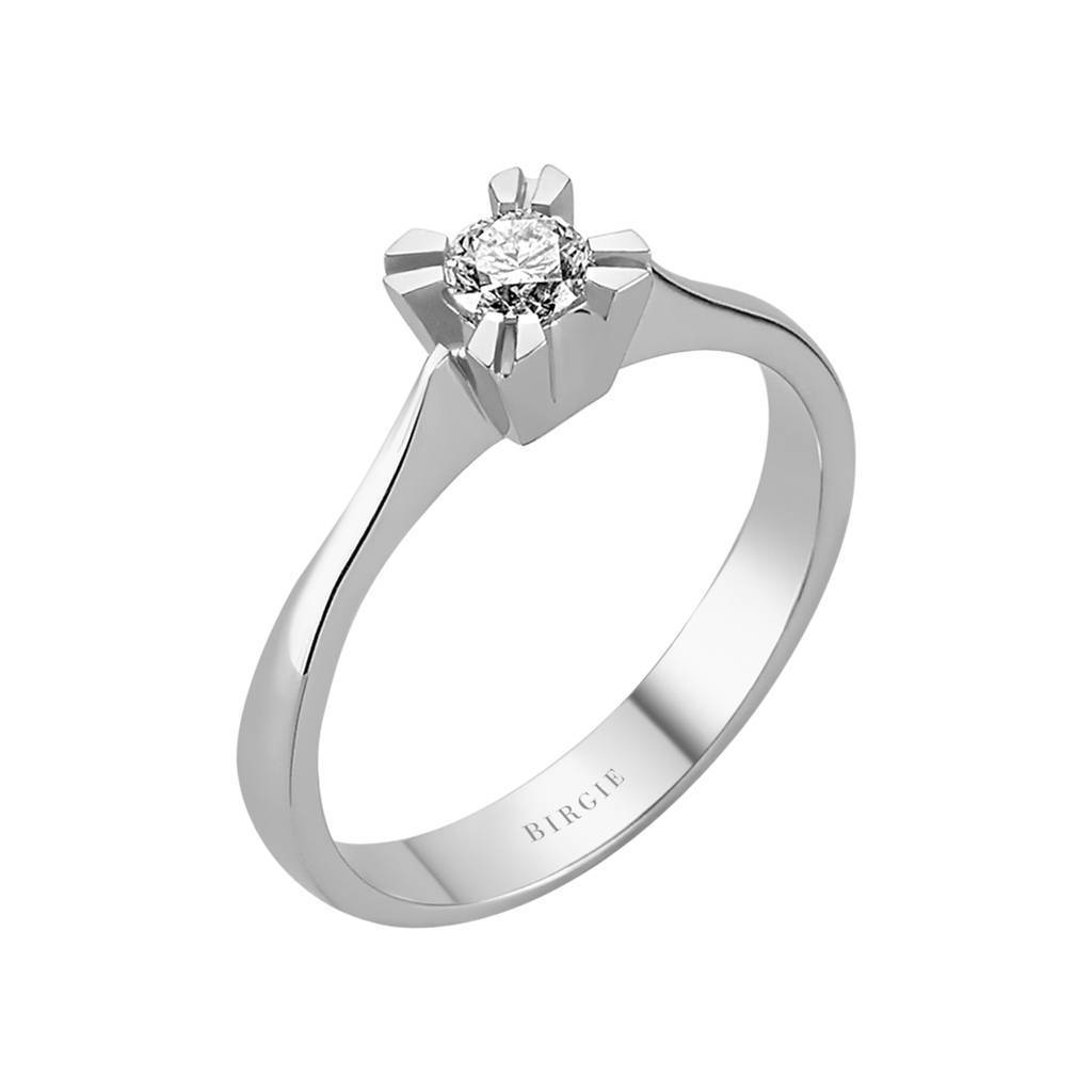 Bague solitaire diamant 0,24 carat