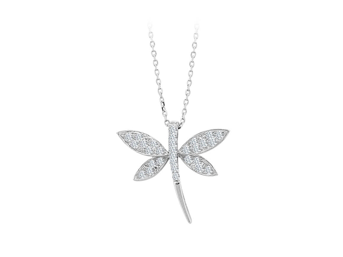 Diamant Libelle Halskette