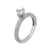 1.28 Carat  Diamant Halo Verlobungsring