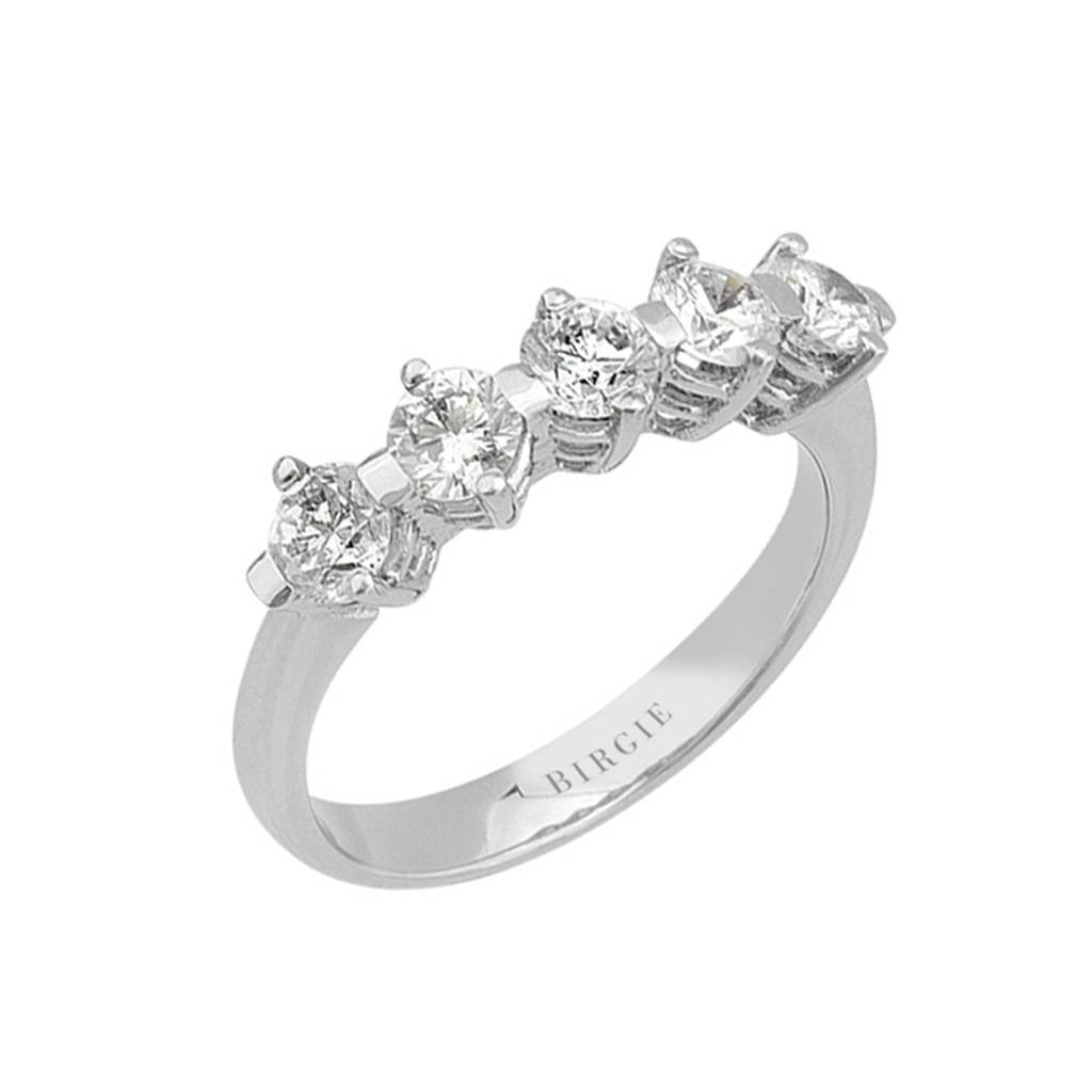 1.32 Carat Diamond 5 Stone Engagement Ring