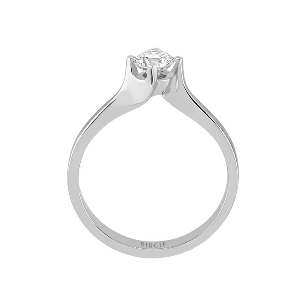 Bague solitaire diamant 0,41 carat