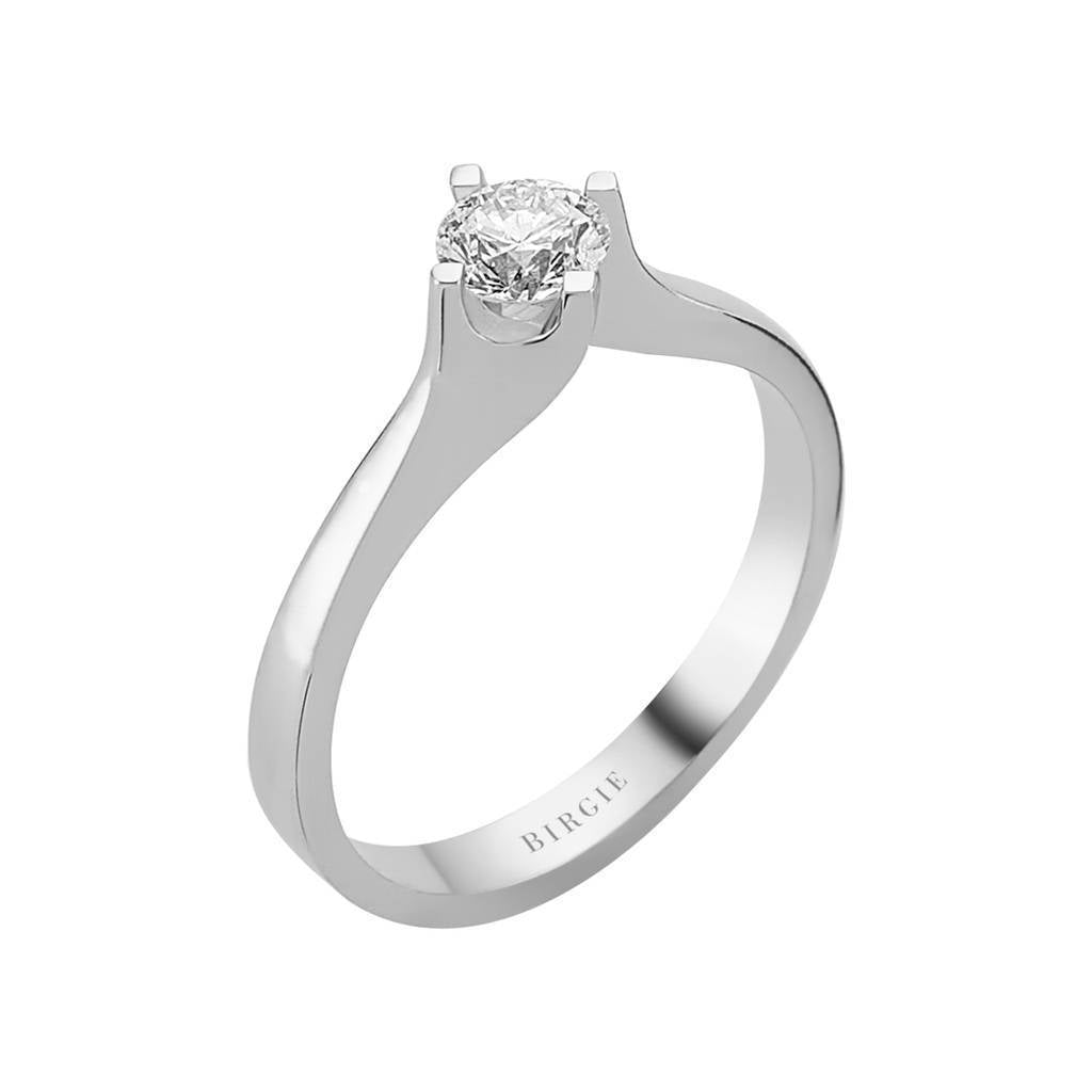 Bague solitaire diamant 0,41 carat