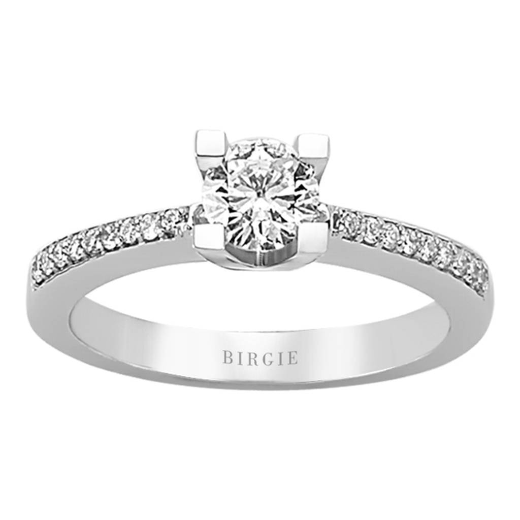 0.49 Carat Diamond Halo Engagement Ring