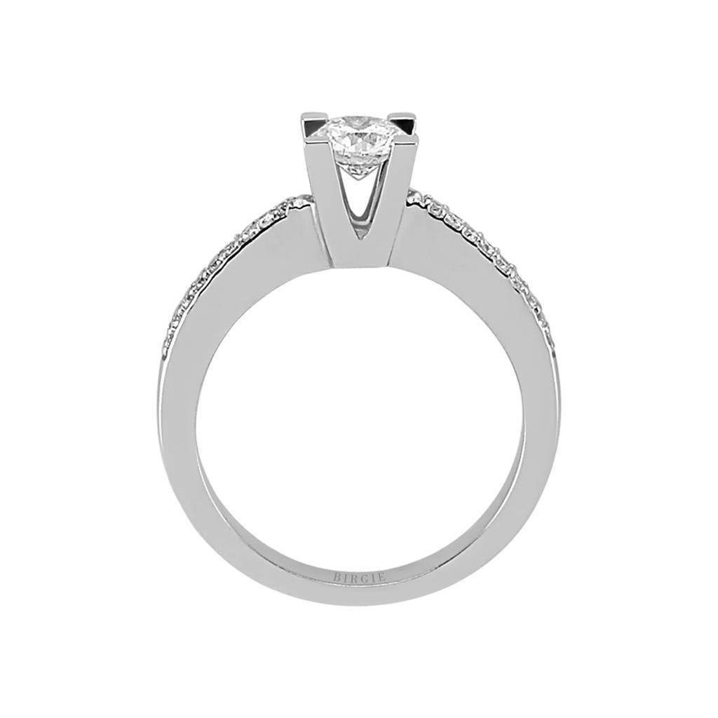 0.49 Carat Diamond Halo Engagement Ring