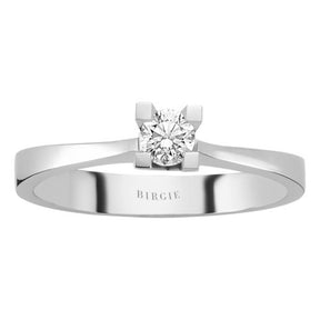 Bague solitaire diamant 0,19 carat