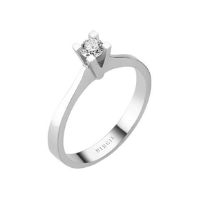 Bague solitaire diamant 0,19 carat