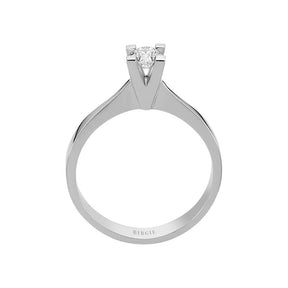 0.29 Carat F Color Diamond Solitaire Ring