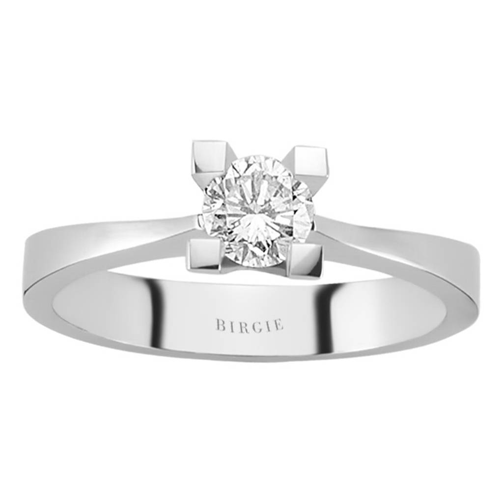 Bague solitaire diamant 0,39 carat