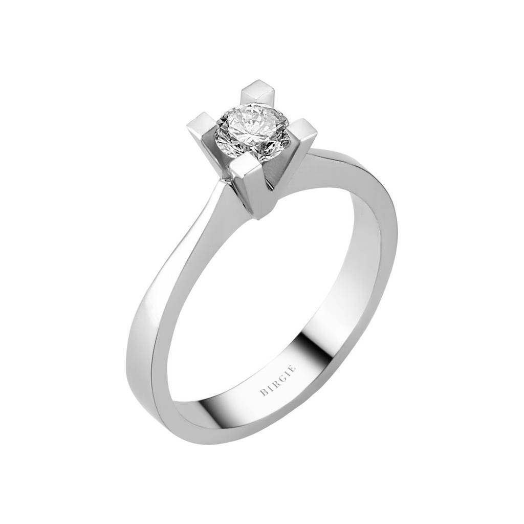 Bague solitaire diamant 0,39 carat