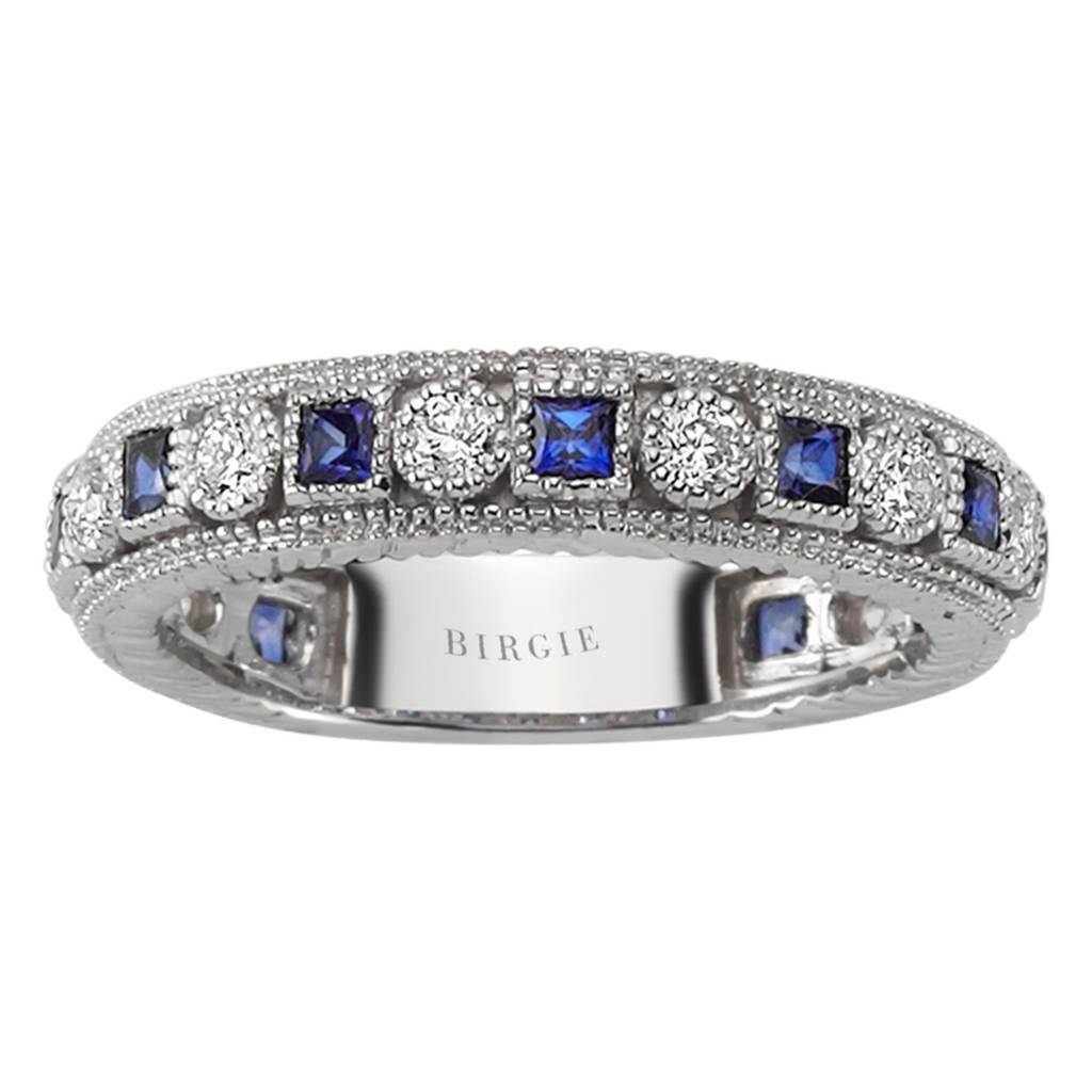 Diamond Sapphire Eternity Wedding Ring