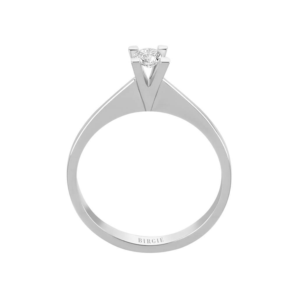 Bague solitaire diamant couleur G 0,19 carat