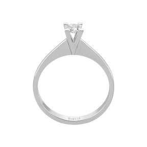 Bague solitaire diamant couleur G 0,19 carat