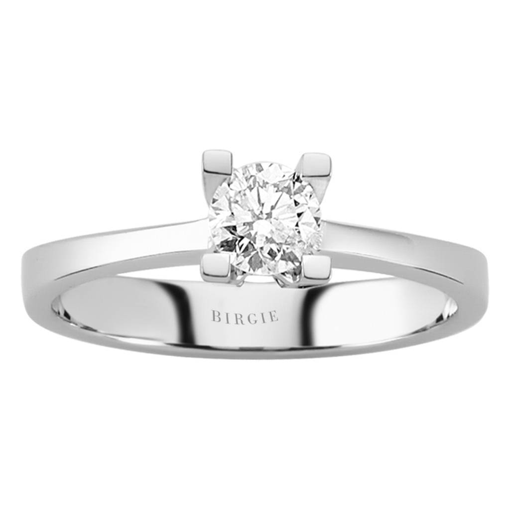 Bague solitaire diamant couleur E 0,42 carat