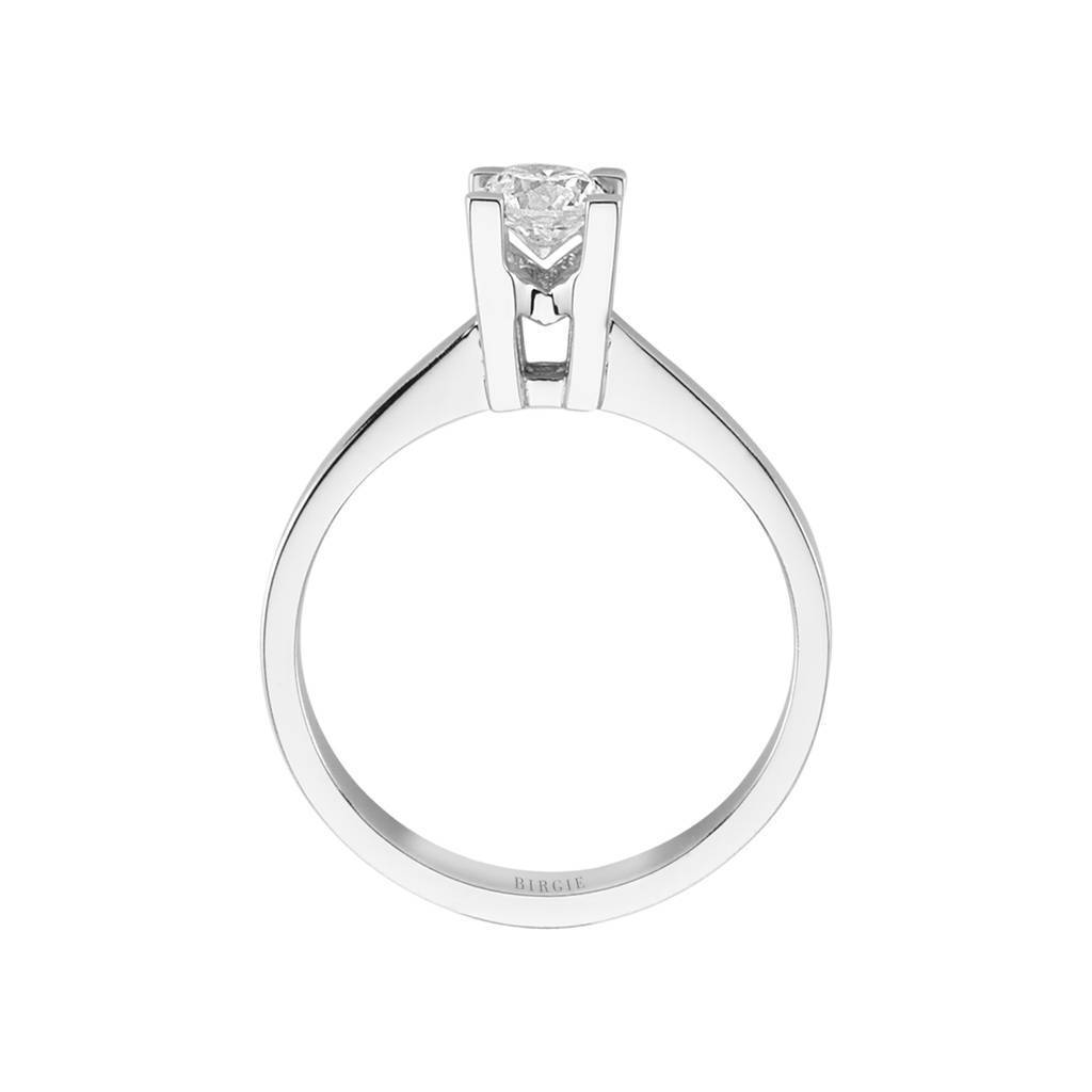 Bague solitaire diamant couleur E 0,42 carat