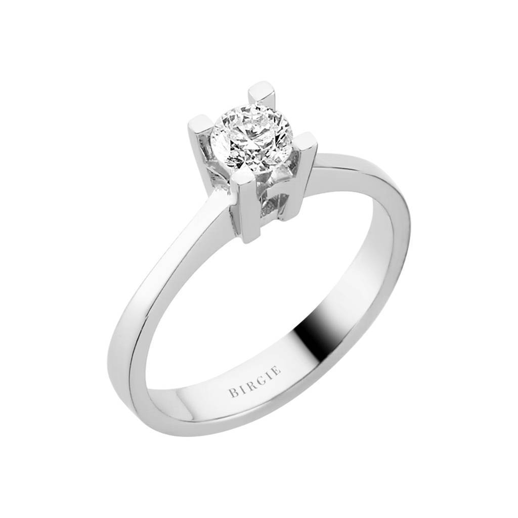 Bague solitaire diamant couleur E 0,42 carat