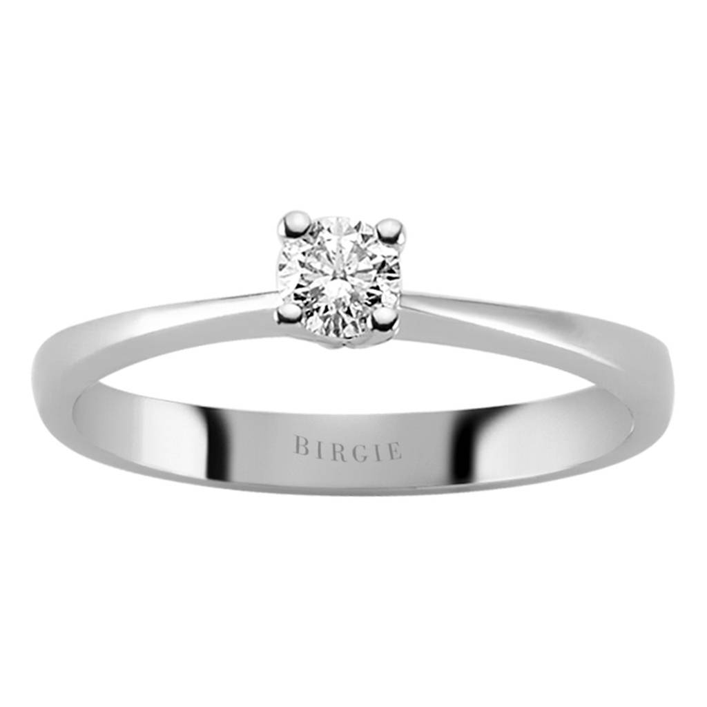 Bague solitaire diamant 0,19 carat