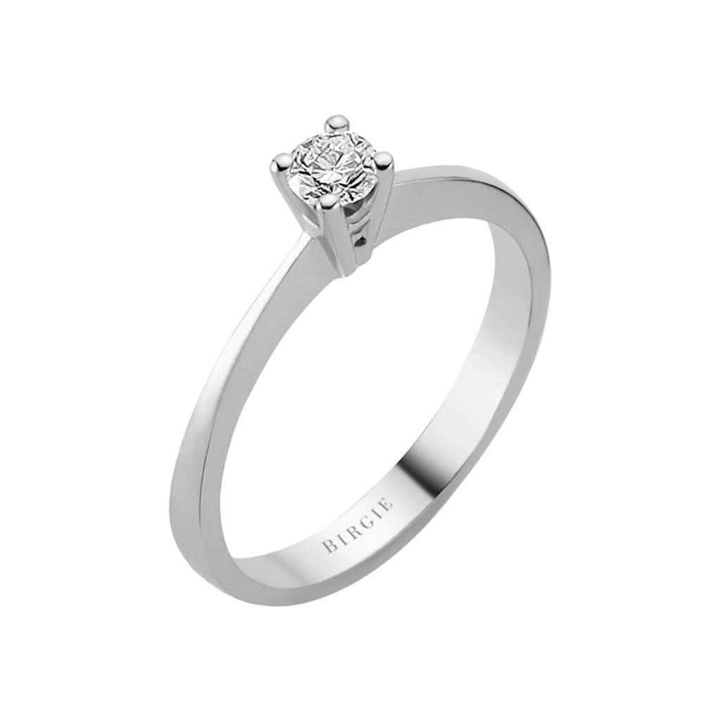 Bague solitaire diamant 0,19 carat