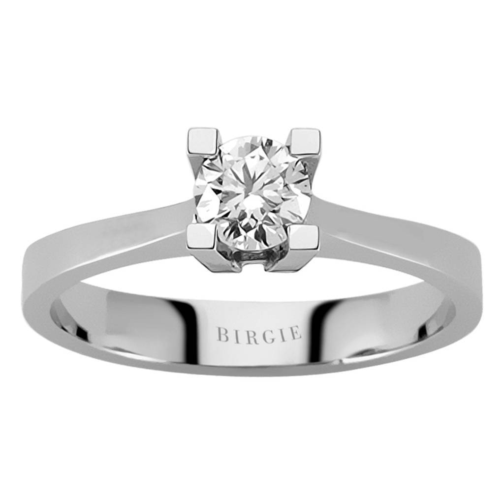 Bague solitaire diamant 0,41 carat