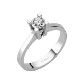 Bague solitaire diamant 0,41 carat