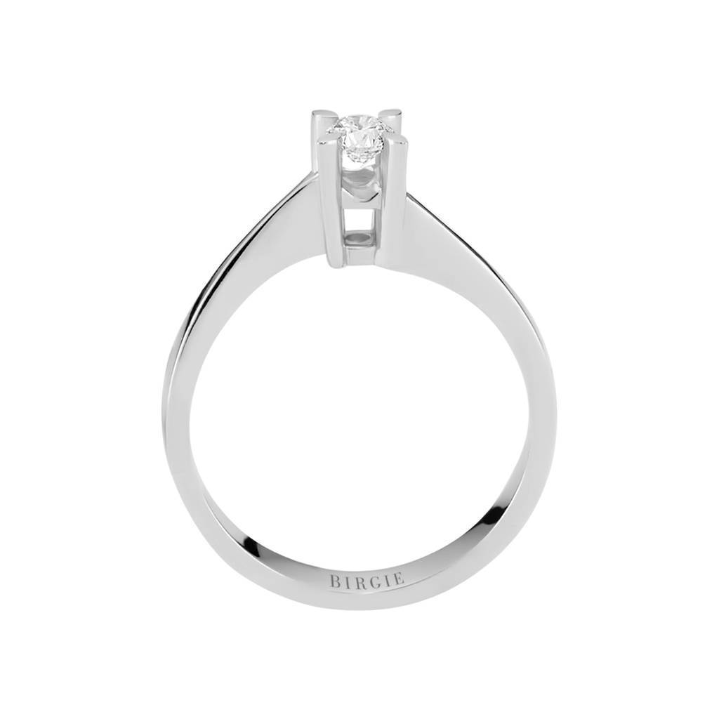 Bague solitaire diamant couleur G 0,19 carat