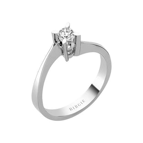 Bague solitaire diamant couleur G 0,19 carat