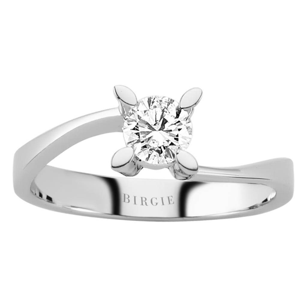 Bague solitaire diamant 0,42 carat