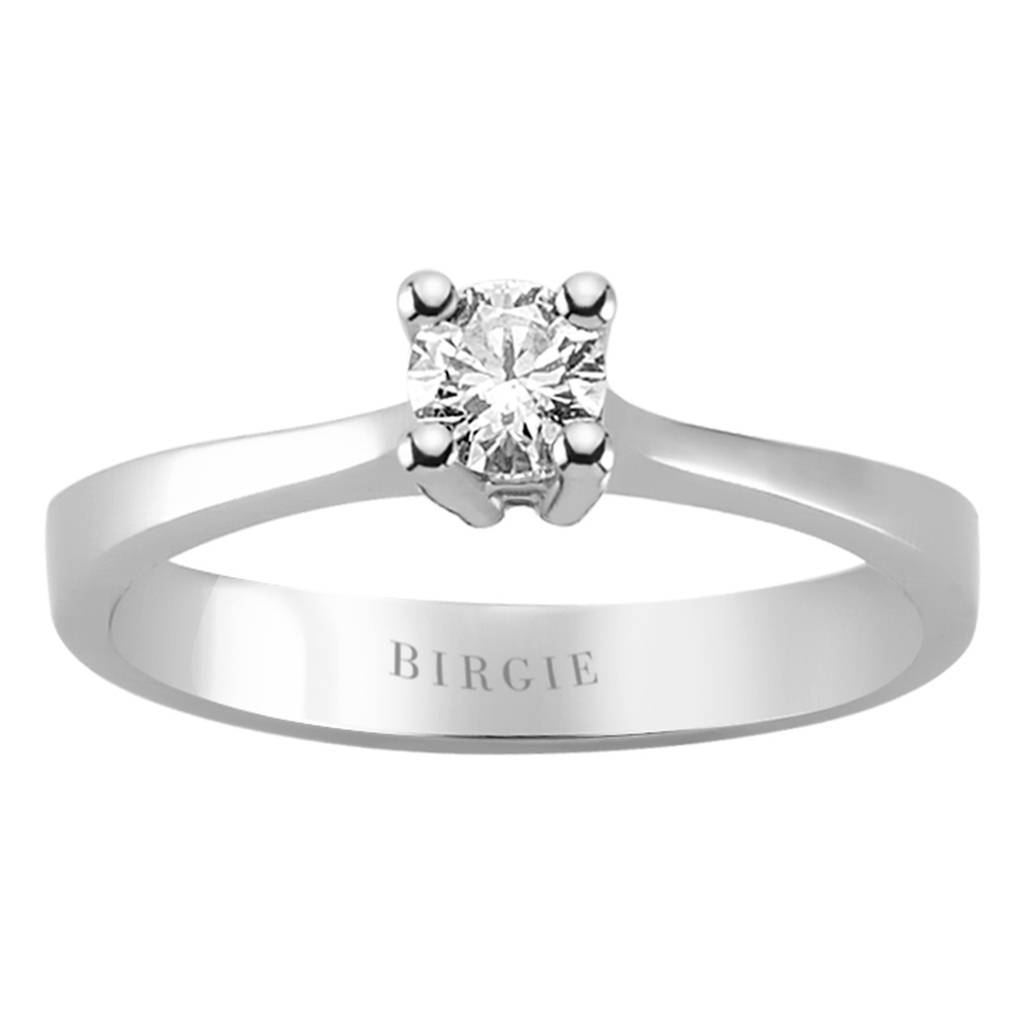 0.28 Carat F Color Diamond Solitaire Ring