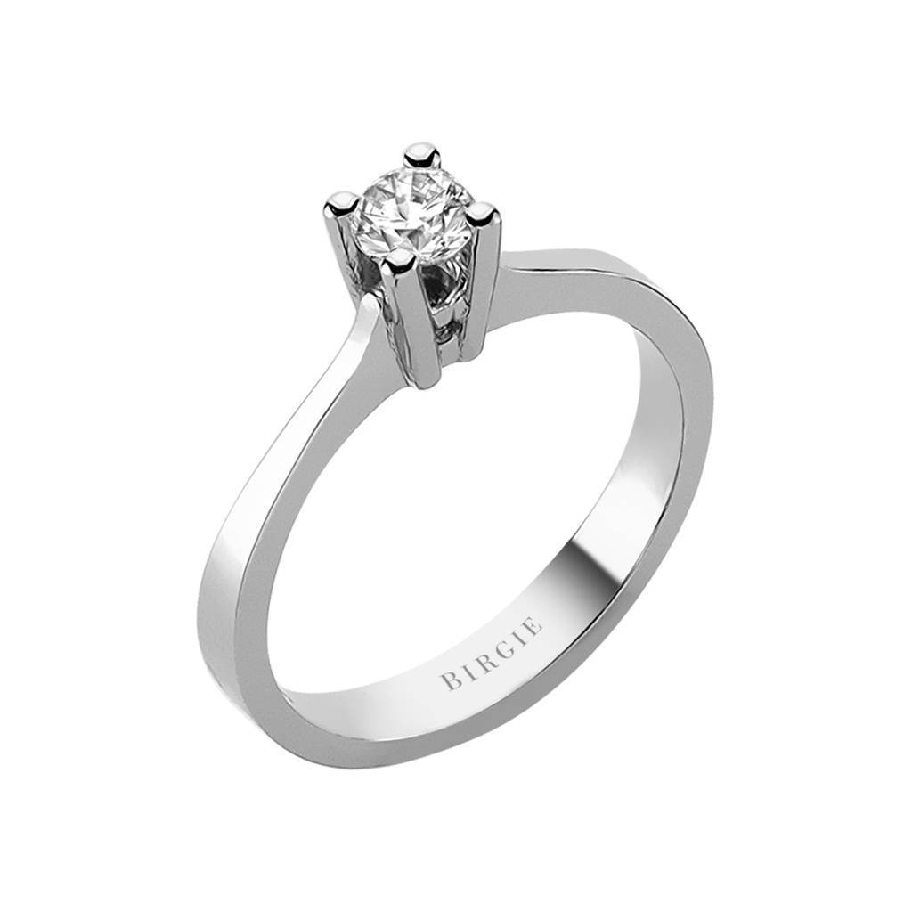 0.28 Carat F Color Diamond Solitaire Ring