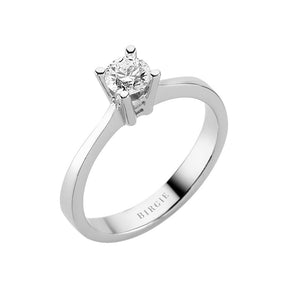 Bague solitaire diamant couleur G 0,39 carat