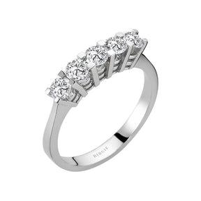 Bague de fiançailles 5 pierres diamant 0,80 carat