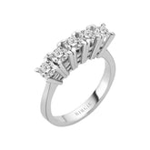 Bague de fiançailles 5 pierres diamant 1,15 carat