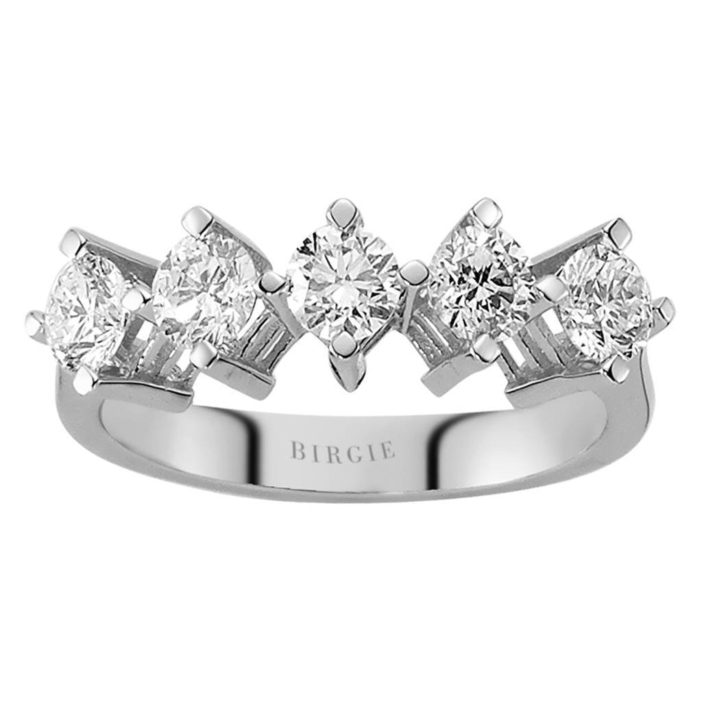 Bague de fiançailles 5 pierres diamant 1,19 carat