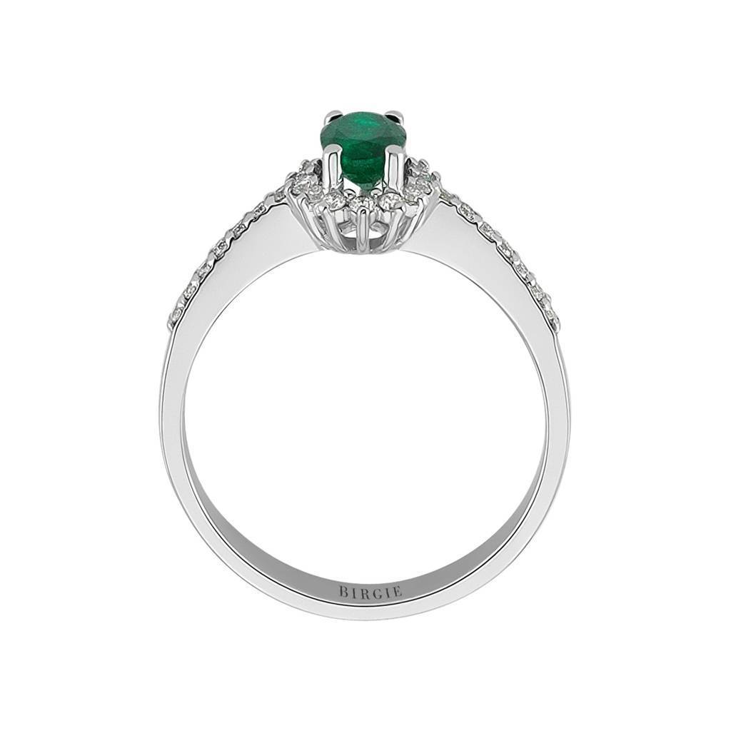 Diamond and Oval Cut Emerald Entourage Ring