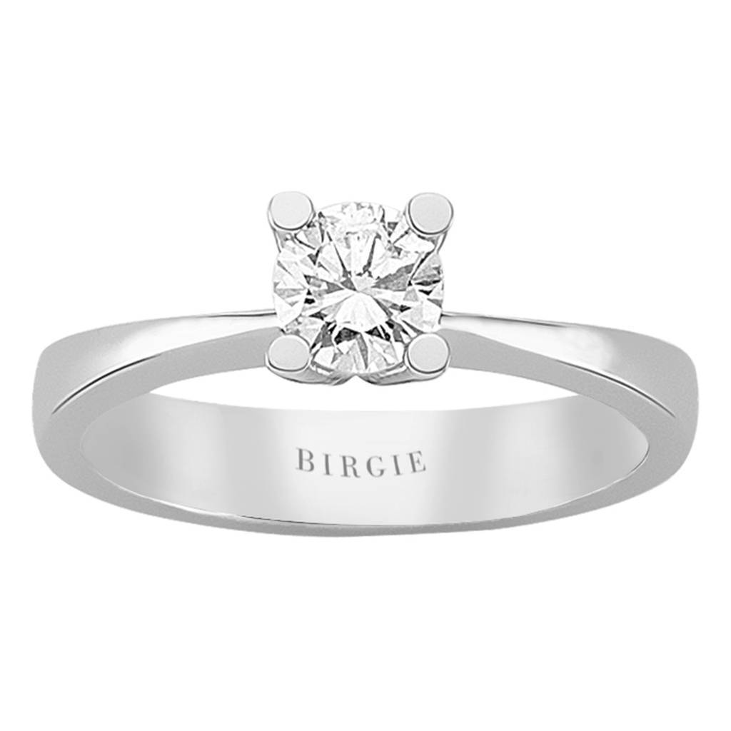 Bague solitaire diamant couleur F 0,50 carat