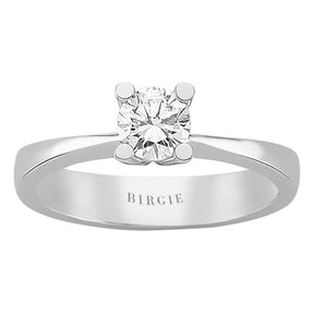 Bague solitaire diamant couleur F 0,50 carat