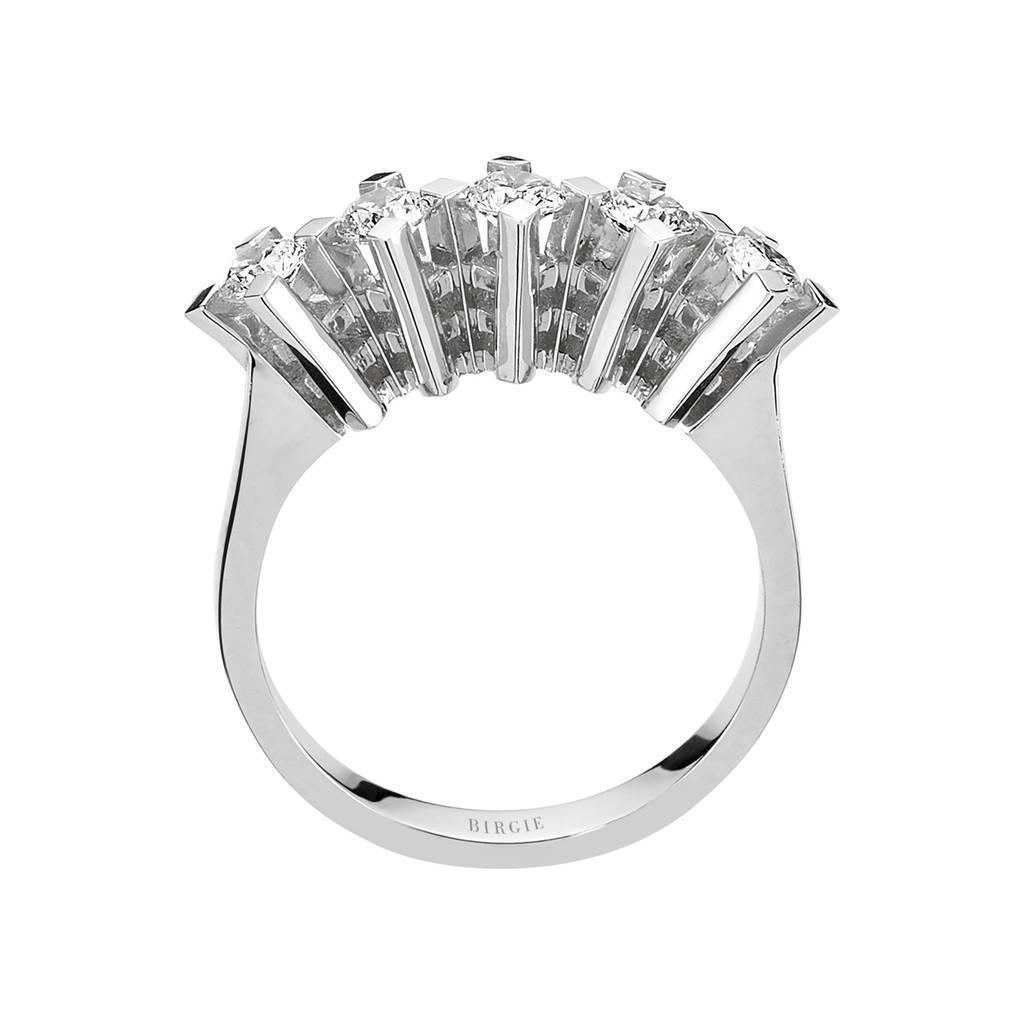 Bague de fiançailles 5 pierres diamant 0,78 carat