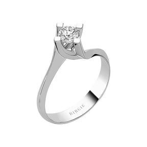 Bague solitaire diamant 0,46 carat