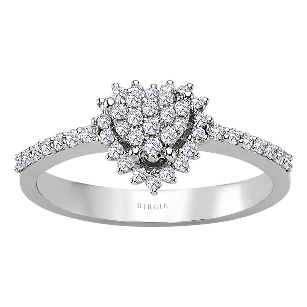 Diamond Heart Shape Entourage Ring