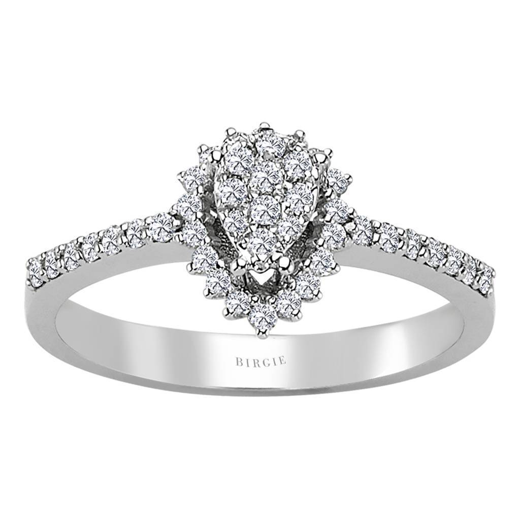 Diamond Drop Shape Entourage Ring