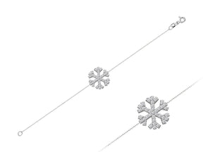 Bracelet flocon de neige diamant